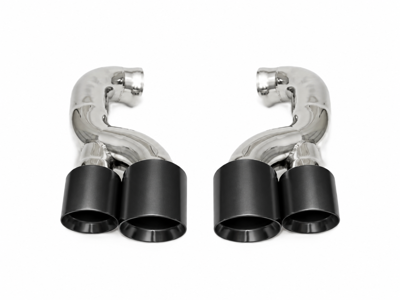 Fabspeed Deluxe Quad Style Tips, Satin Black. Porsche 957 V6 (2008-2010) - 95511125150, 95511125250, 95511125171, 95511125271 - FS.POR.957V6.QDTB